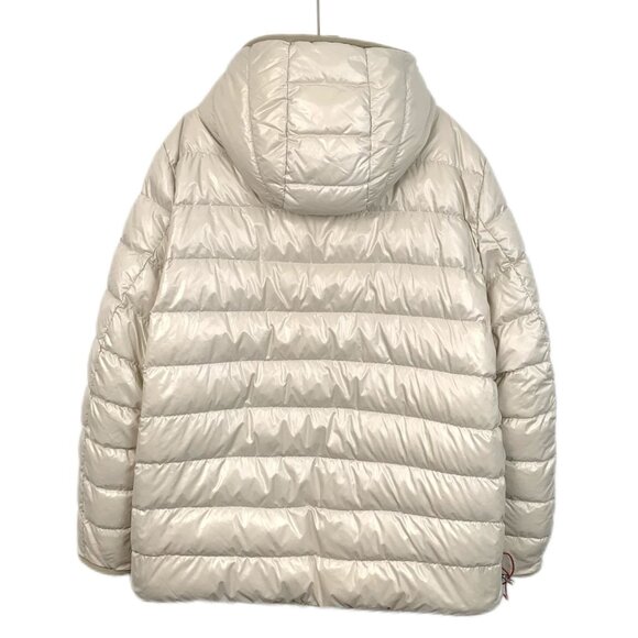 Moncler Haffner Beige Lamb Wool & Down Hooded Jacket 5 XL Double-Face Zippered P - Picture 3 of 15